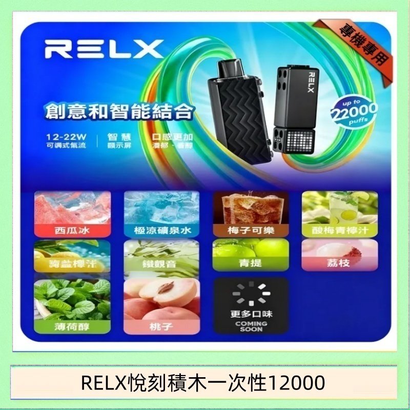 RELX積木 悅刻Relx積木 Creator 22000 Puffs電子煙主機煙彈一次性